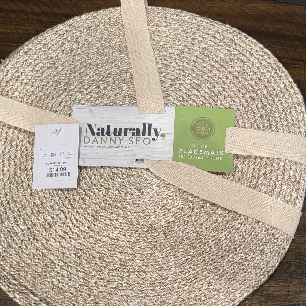 Tan Placemats Set - set of 4